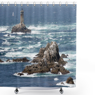 Personality  Rough And Rocky Coastline Of Brittany Shower Curtains