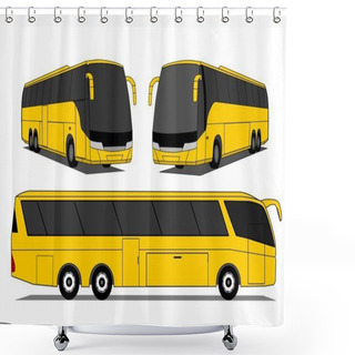 Personality  Coach Bus Shower Curtains