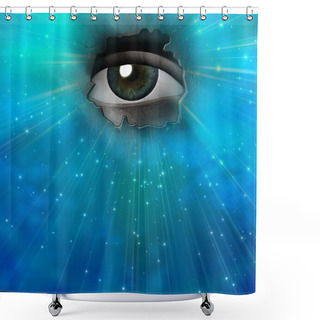Personality  Eye Light Shower Curtains