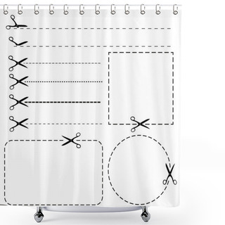 Personality  Set Of Coupon Borders Shower Curtains