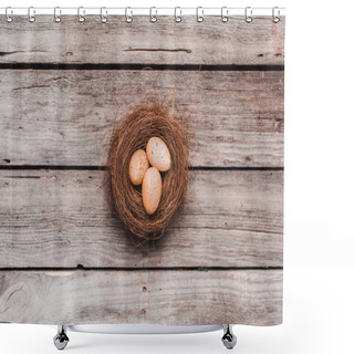 Personality  Easter Eggs In Nest Shower Curtains