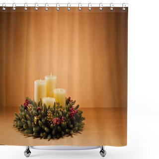 Personality  Advent Wreath Shower Curtains