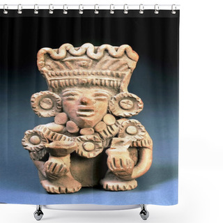 Personality  Pre Columbian Warrior. Shower Curtains