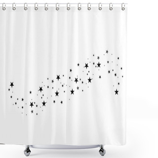 Personality  Black Star Comet Shower Curtains