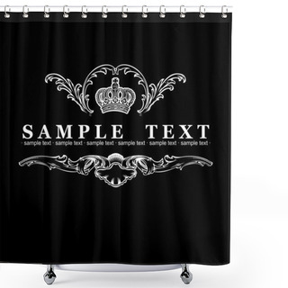 Personality  Decorative Vintage Ornate Banner. Vector Illustration Shower Curtains