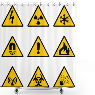 Personality  Warning Signs Shower Curtains