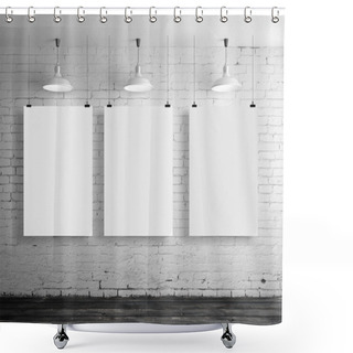 Personality  Three Blank Frame Shower Curtains