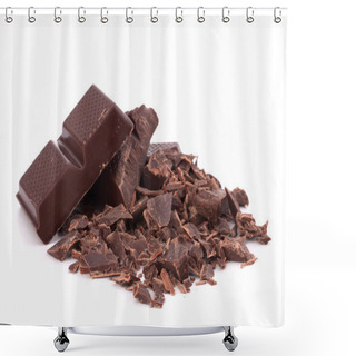 Personality  Chopped Chocolate Bars Shower Curtains