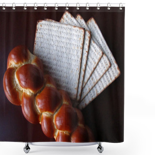 Personality  Challah & Matzo Shower Curtains