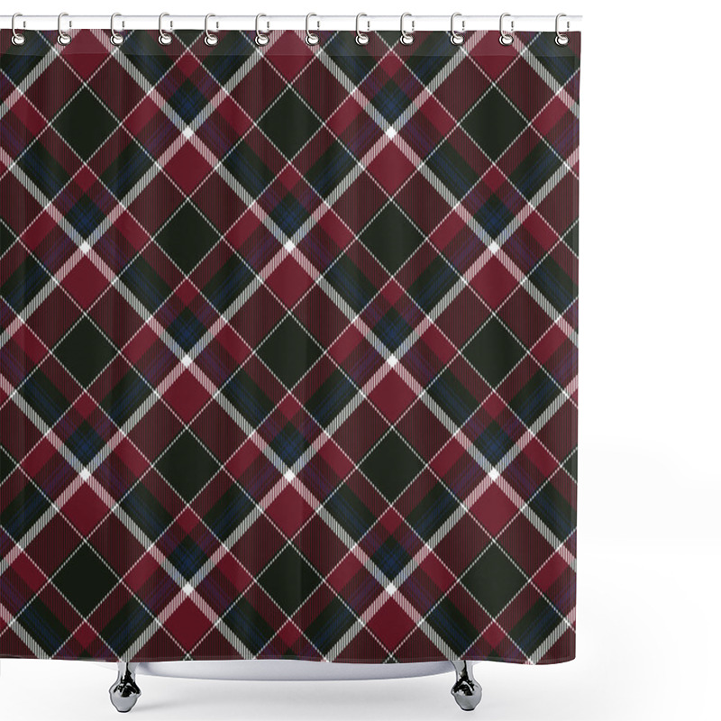 Personality  Tartan Plaid Red And Black Seamless Checkered Vector Pattern. Shower Curtains