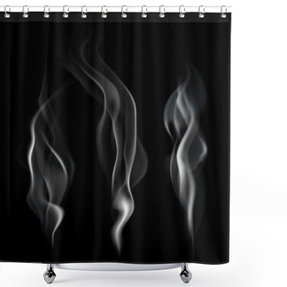 Personality  Realistic Smoke Illustration Shower Curtains