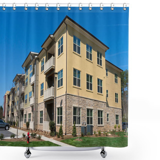 Personality  Apartment Complex Exterior Shower Curtains