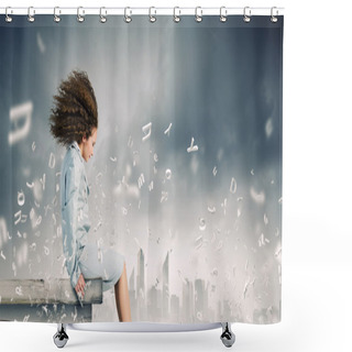 Personality  Challenge In Business Shower Curtains