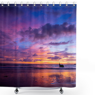 Personality  Sunset On The Beach Of Ao Nang Shower Curtains