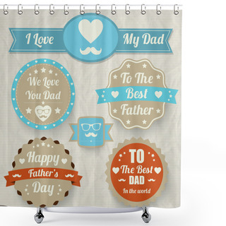 Personality  Happy Father's Day Set Shower Curtains
