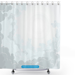 Personality  Abstract Cloud Vector Illustration Shower Curtains