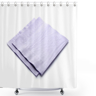 Personality  Paper Napkins On White Background. Personal Hygiene Shower Curtains