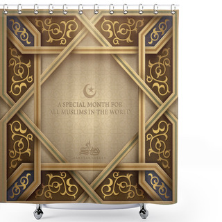 Personality  Ramadan Kareem Greeting Card Shower Curtains