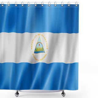 Personality  Nicaragua Flag Shower Curtains