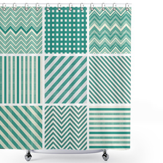 Personality  Set Of Retro Turquoise   Patterns Shower Curtains