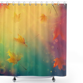 Personality  Beautiful Autumn Leaves. Shower Curtains