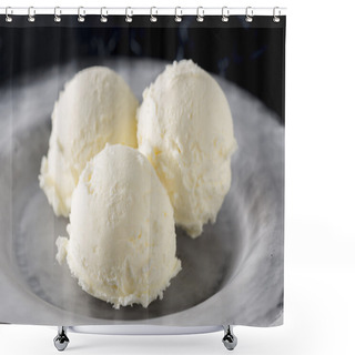 Personality  Cold, Delicious Milk Vanilla Ice Cream Shower Curtains