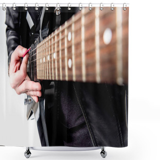 Personality  Rocker With Electric Guitar  Shower Curtains