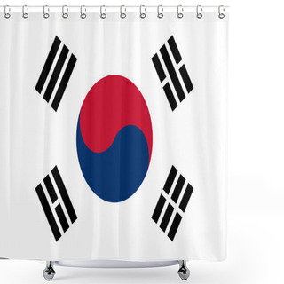 Personality  The Republic Of Korea Also Known As South Korea Official Flag In Both Color And Proportions, Also Known As The Taegeukgi Shower Curtains