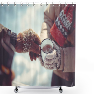 Personality  Winter Tea Party Shower Curtains