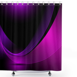 Personality  Abstract Purple Background Lines Shower Curtains