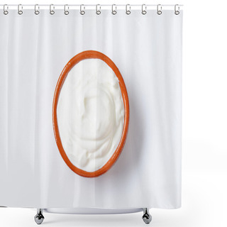 Personality  White Yogurt Shower Curtains