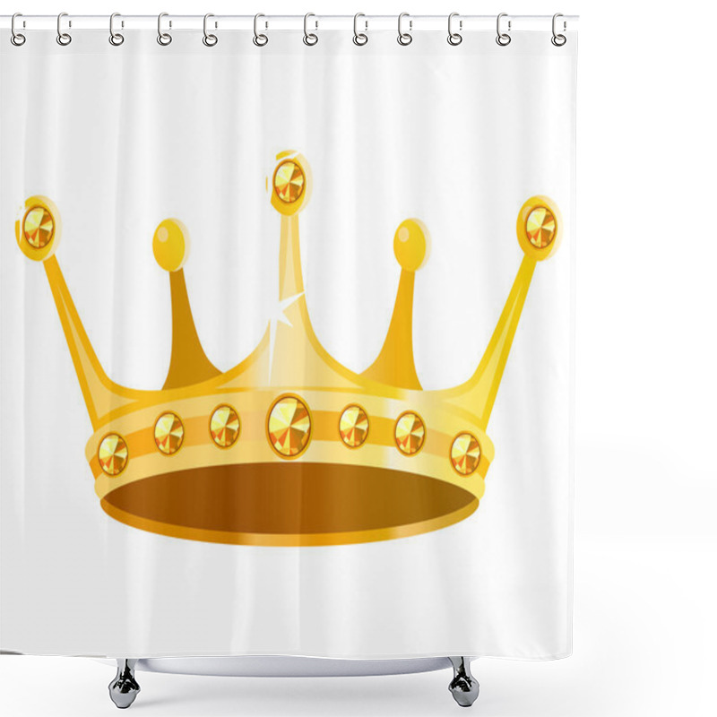 Personality  Gold Crown Shower Curtains