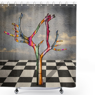 Personality  Surreal Imagine Of A Fantasy Environment Shower Curtains