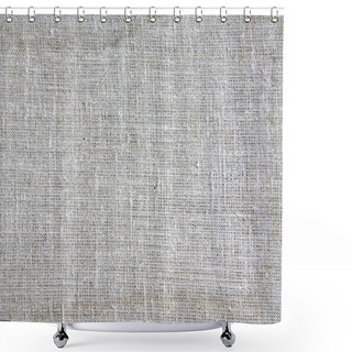 Personality  Close-up Texture Of Flax Fabric Of Gray Color Shower Curtains