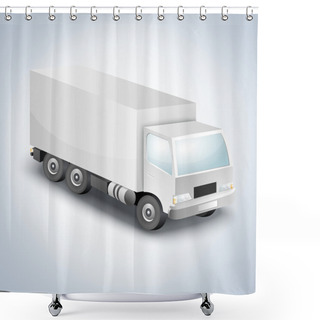 Personality  Delivery Truck - Vector Illustration Shower Curtains