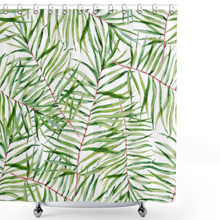 Personality  Watercolor Tropical Leafs Pattern Shower Curtains