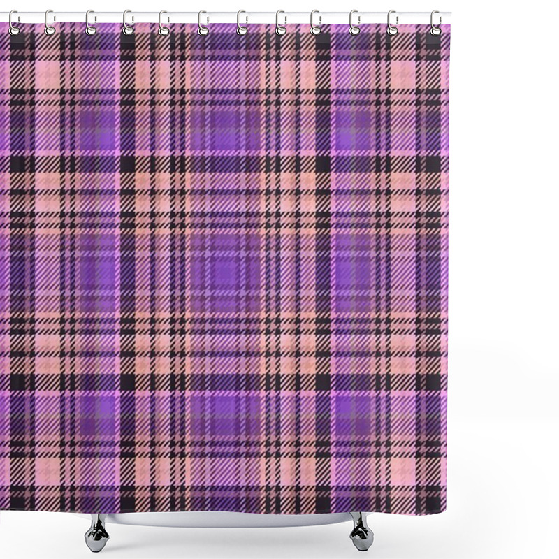 Personality  Tartan Fabric Plaid, Background Seamless. Scottish. Shower Curtains