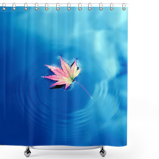 Personality  Autumn Maple Leaf On Water Shower Curtains