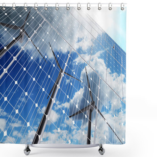 Personality  Green Energy Background Shower Curtains
