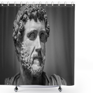 Personality  Portrait Of Roman Emperor Antoninus Pius Shower Curtains