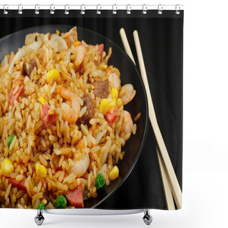 Personality  Special Fried Rice Shower Curtains