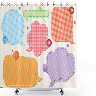 Personality  Set Of Speech Bubbles Shower Curtains