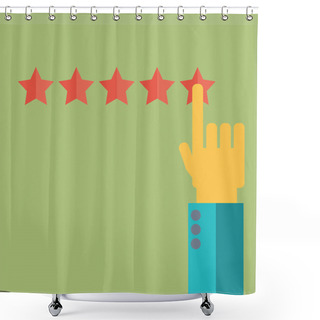 Personality  Customer Review Concepts In Flat Style Shower Curtains