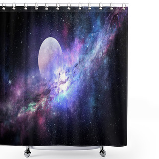 Personality  Space Planets And Nebula Shower Curtains