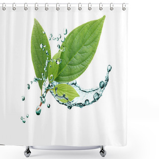 Personality  Leaves In Water Shower Curtains