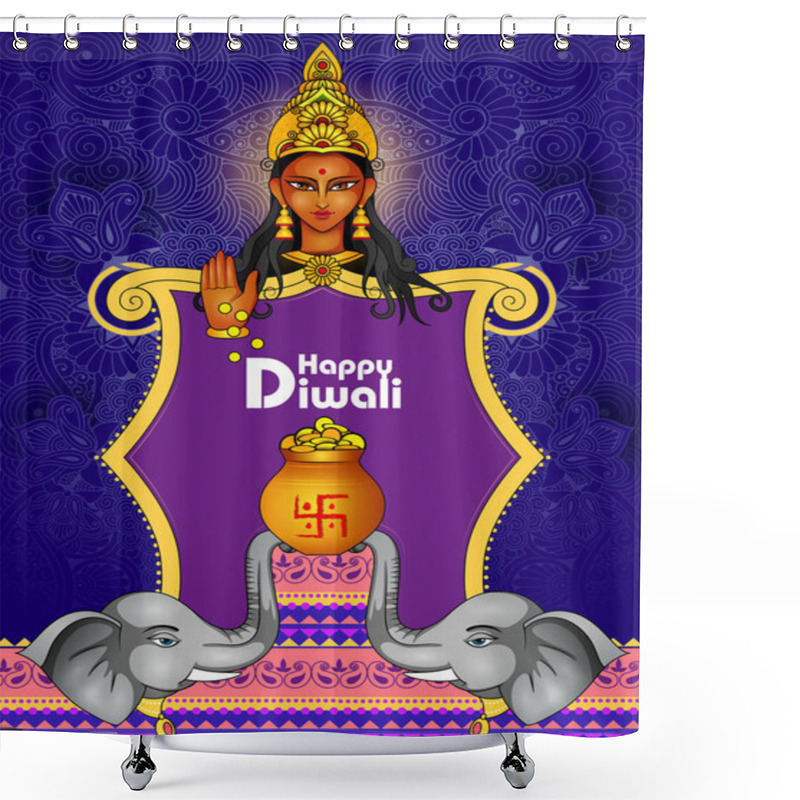 Personality  Goddess Lakshmi For Happy Diwali Shower Curtains