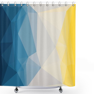 Personality  Minimalistic Multicolored Polygonal Background Shower Curtains