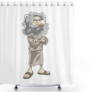 Personality  Angry Daddy Shower Curtains