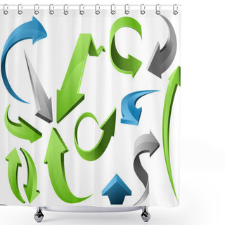 Personality  3D Arrow Signs Shower Curtains