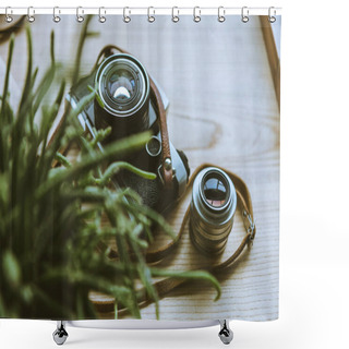 Personality  Old Retro Camera Shower Curtains